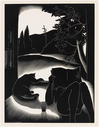 PAUL LANDACRE Two wood engravings.